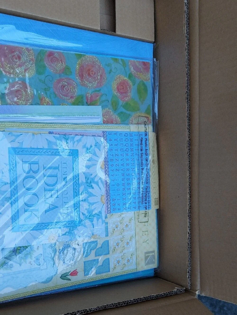 Blue Teal Floral Stationery Set